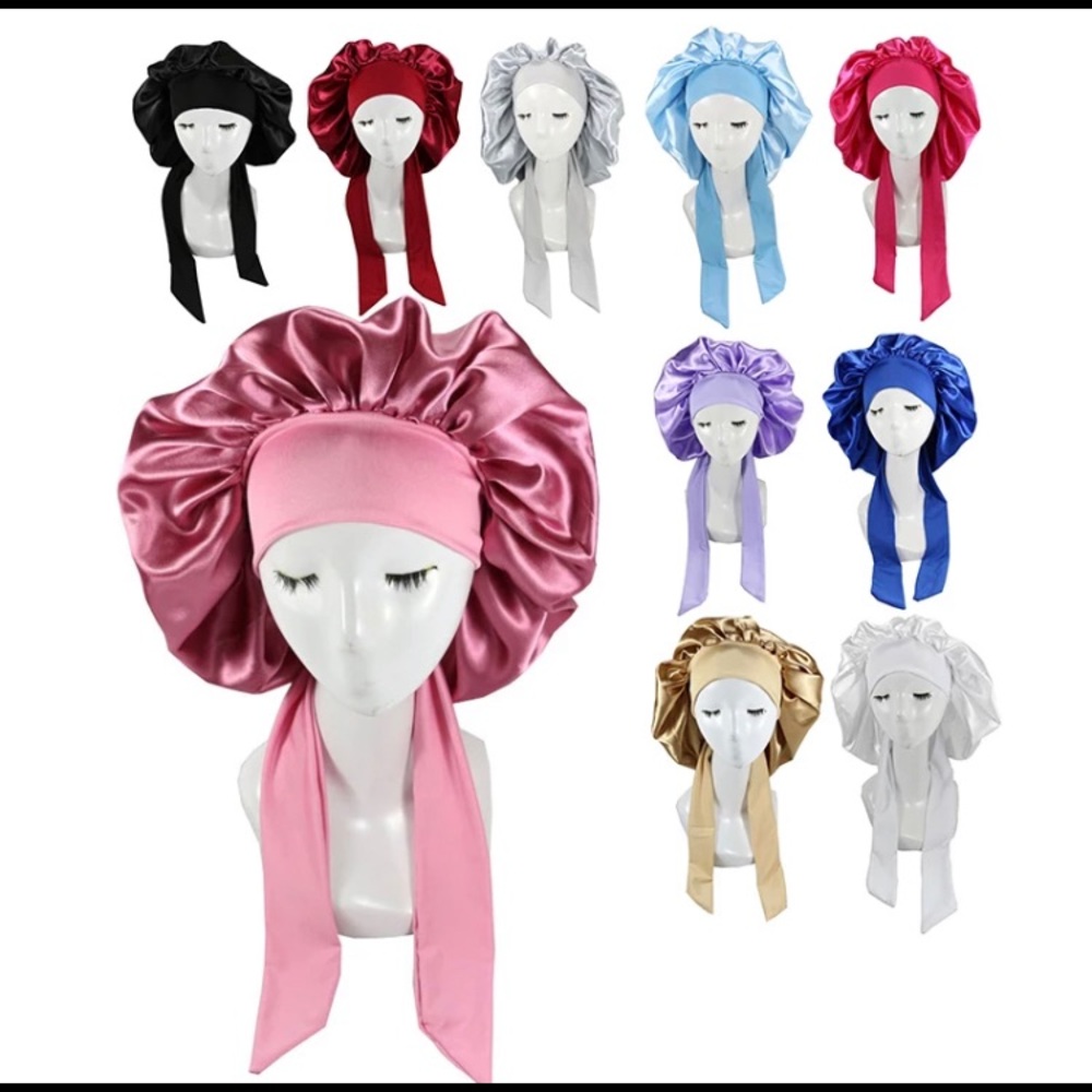 Extra Large Satin Hair Bonnets.